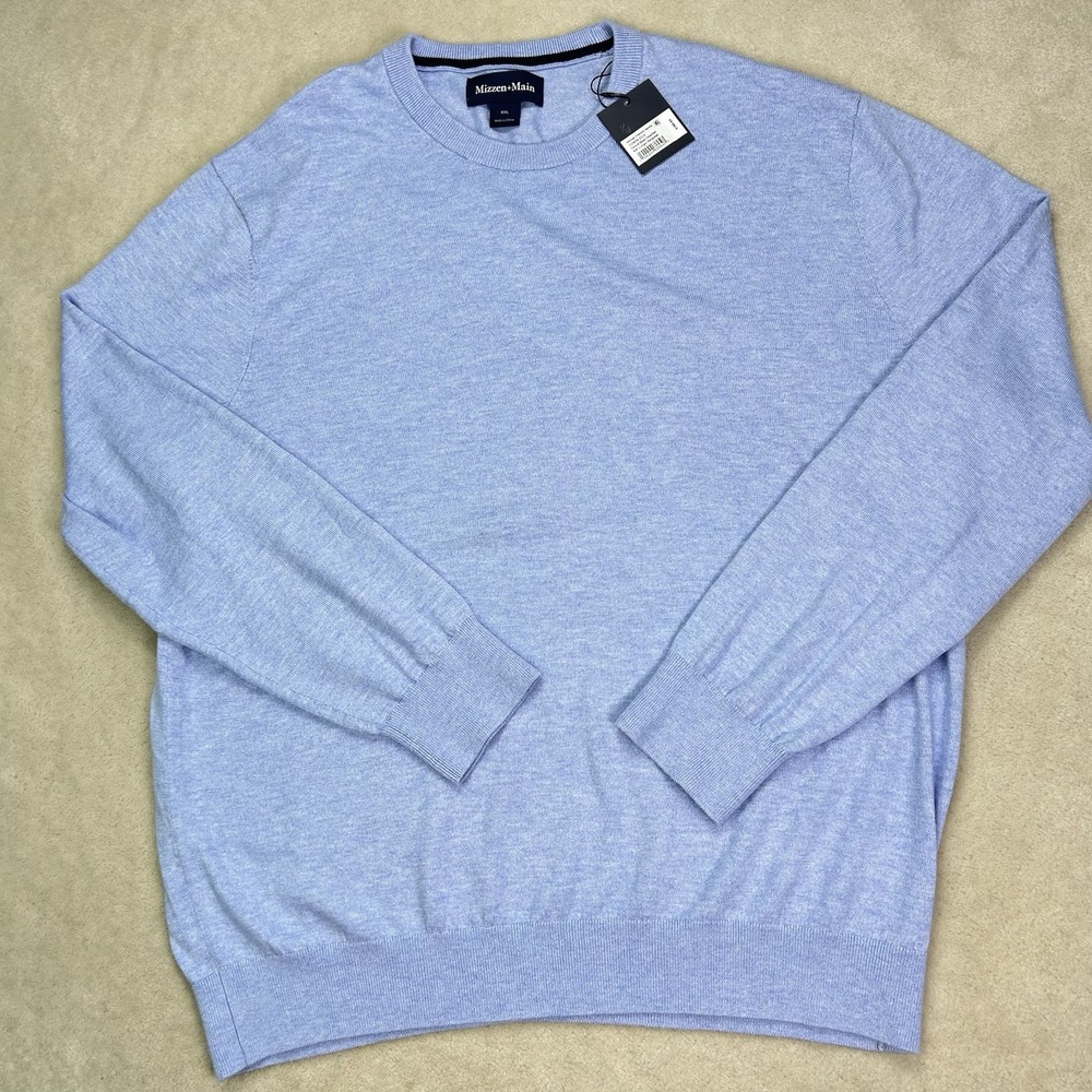 Mizzen+Main Heritage Crewneck Sweater Mens XXL Merino Wool Blend Preppy